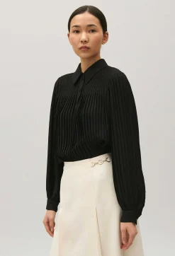 Clearance Pleated Blouse Women Tops And Shirts