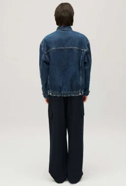 Discount Reversible Oversized Denim Jacket Women Jackets And Coats