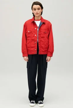 Discount Reversible Oversized Denim Jacket Women Jackets And Coats