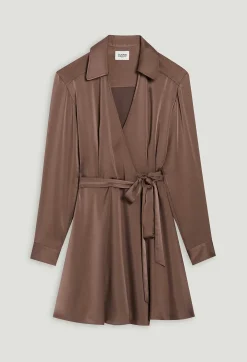 Outlet Rixie Mocha Brown Short Floaty Dress Women Dresses