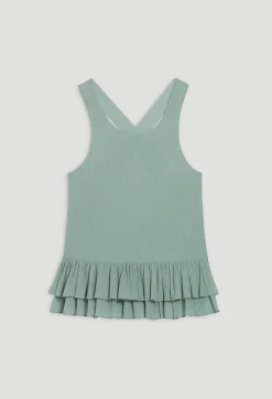 Best Sale Ruffled Crop Top Women Tops And Shirts
