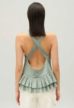 Best Sale Ruffled Crop Top Women Tops And Shirts