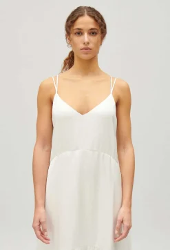 Fashion Satin Midi Dress Women Dresses