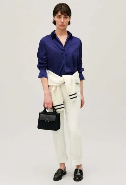 Outlet Satin-Effect Floaty Blouse Women Tops And Shirts