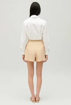 New Short Beige Wrap Skirt Women Skirts And Shorts