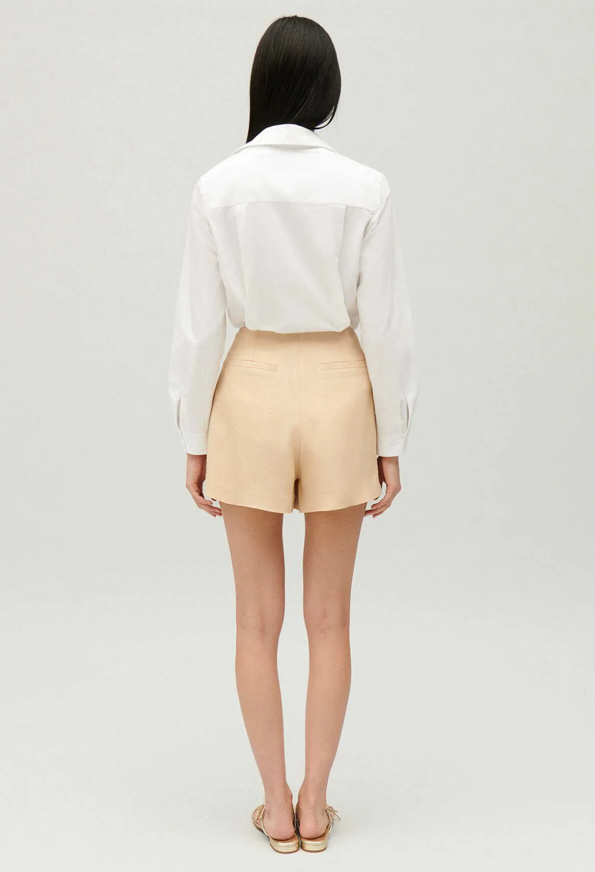 New Short Beige Wrap Skirt Women Skirts And Shorts