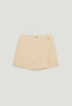 New Short Beige Wrap Skirt Women Skirts And Shorts