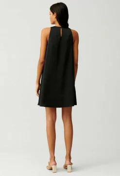 Flash Sale Short Black Button-Up Dress Women Dresses