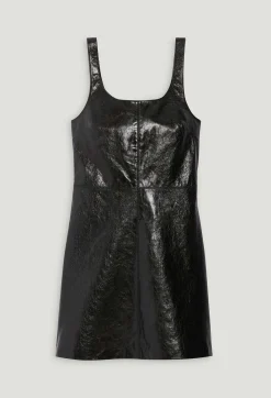 Sale Short Black Leather Tunic Dress Women Dresses