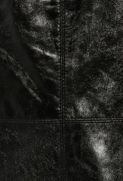 Sale Short Black Leather Tunic Dress Women Dresses