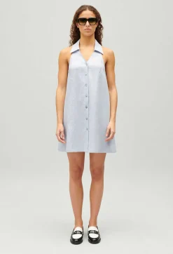 New Short Button-Up Babydoll Dress Women Dresses
