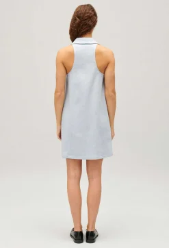 New Short Button-Up Babydoll Dress Women Dresses
