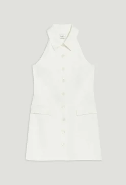 Store Short Ecru Satin Dress Women Dresses