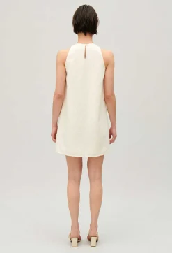 Online Short Ecru Sequinned Dress Women Dresses