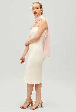 Shop Short Ecru Tube Dress Women Dresses