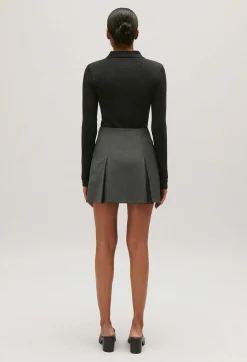 Cheap Short Flecked Grey Skirt Women Skirts And Shorts