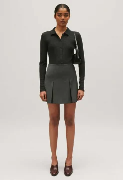 Cheap Short Flecked Grey Skirt Women Skirts And Shorts