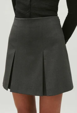 Cheap Short Flecked Grey Skirt Women Skirts And Shorts