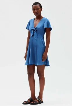 Store Short Flowing Blue Dress Women Dresses