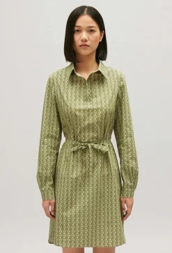 Discount Short Green Monogram Dress Women Dresses