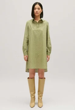 Discount Short Green Monogram Dress Women Dresses