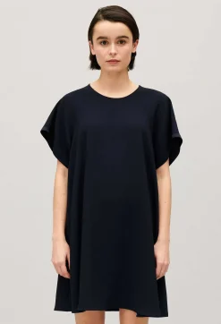 Online Short Navy Babydoll Dress Women Dresses
