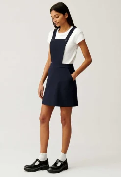 Sale Short Navy Dress With Straps Women Dresses