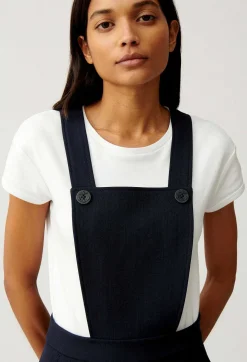 Sale Short Navy Dress With Straps Women Dresses