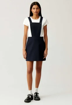 Sale Short Navy Dress With Straps Women Dresses