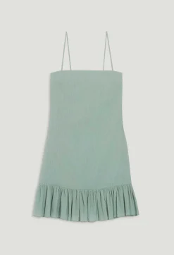 Clearance Short Ruffled Almond Dress Women Dresses