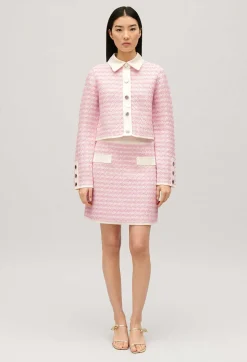 Store Short, Two-Tone Knit Skirt Women Skirts And Shorts