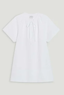 Outlet Short White Lace-Up Dress Women Dresses
