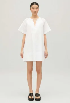 Outlet Short White Lace-Up Dress Women Dresses