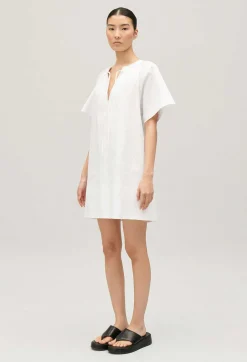 Outlet Short White Lace-Up Dress Women Dresses