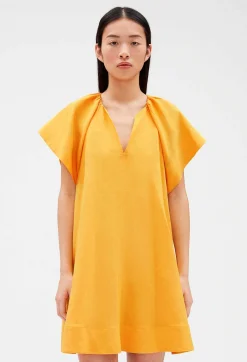 Shop Short Yellow Dress Women Dresses