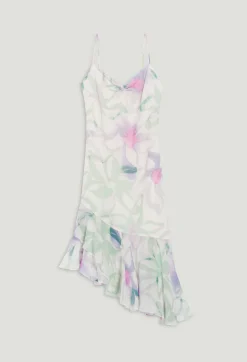 Discount Silk Printed Midi Dress Women Dresses