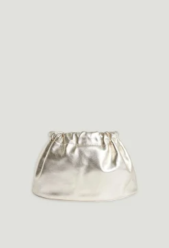 Outlet Smooth Gold Leather Purse Bag Women Mini-Bags