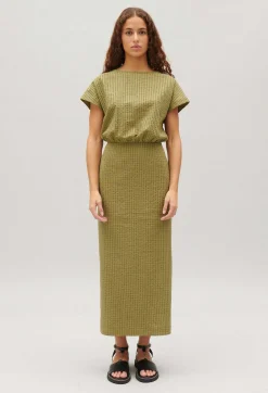 Hot Striped Midi Dress Women Dresses