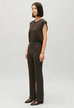 Clearance Stripy Knit Trousers Women Jeans And Trousers