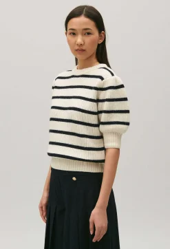 Cheap Thick Knit Breton Jumper Women Sweaters And Cardigans