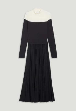 Flash Sale Twist Three-Tone Pleated Maxi Dress Women Dresses