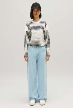 Cheap Two-Tone Claudie T-Shirt Women Sweaters And Cardigans