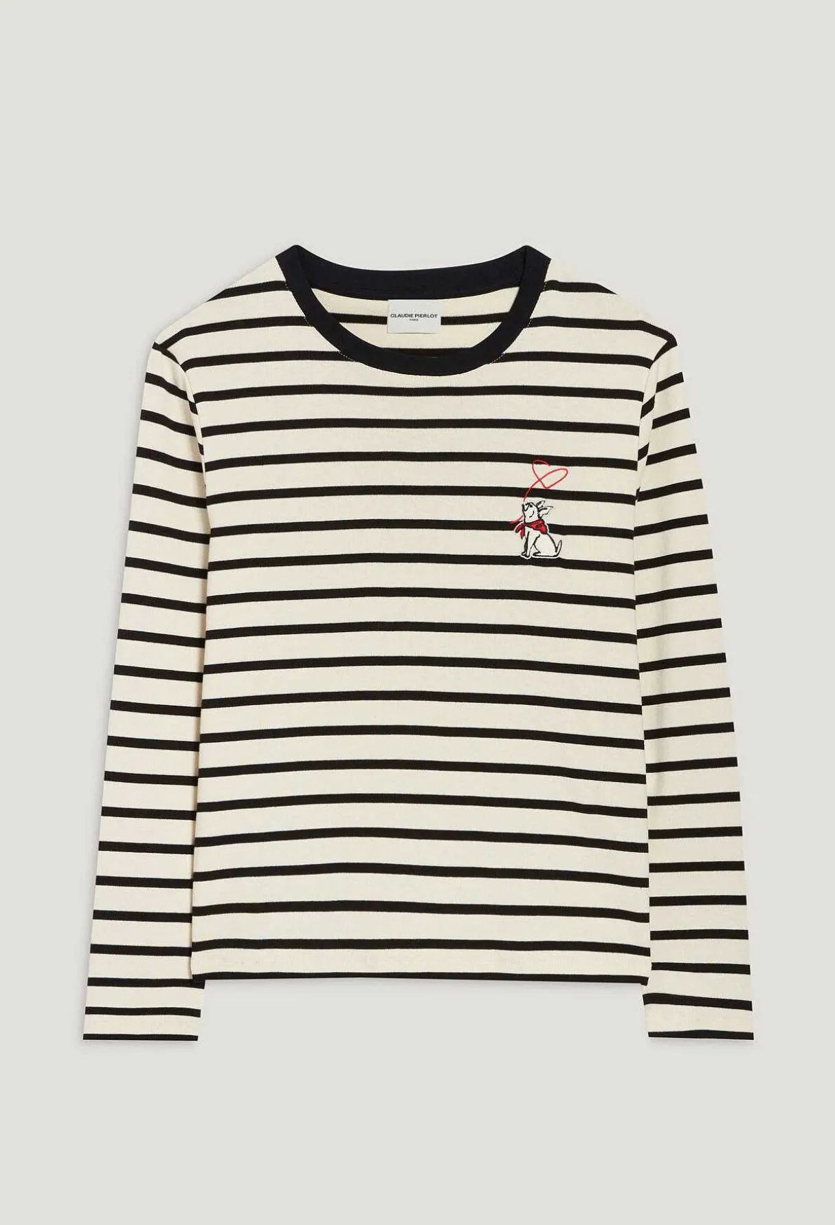 Clearance Two-Tone Jean Toto Breton T-Shirt Women Sweaters And Cardigans