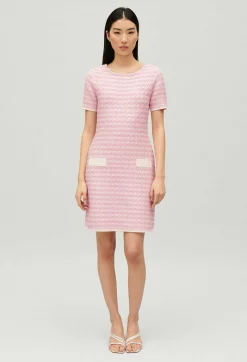 Cheap Two-Tone Knit Dress Women Dresses