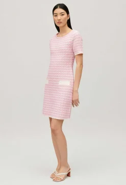Cheap Two-Tone Knit Dress Women Dresses