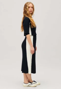 Fashion Two-Tone Midi Dress Women Skirts And Shorts