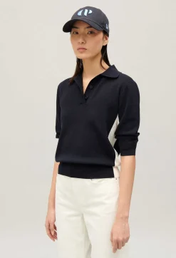 Fashion Two-Tone Polo Jumper Women Sweaters And Cardigans