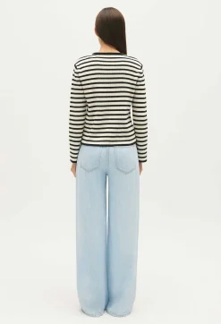 Fashion Two-Tone Striped Cardigan Women Sweaters And Cardigans