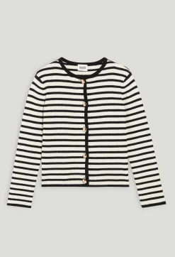 Fashion Two-Tone Striped Cardigan Women Sweaters And Cardigans