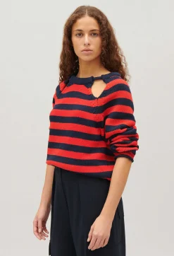 New Two-Tone Striped Jumper Women Sweaters And Cardigans